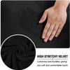HHONGWYT Velvet Rectangular Ottoman Footstool Cover, Stretch, Washable, XL #2, 150 x 65 x 40 cm view 4