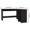L-Shaped Corner Desk, 120 x 140 x 75 cm, Black view 2
