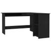 L-Shaped Corner Desk, 120 x 140 x 75 cm, Black view 3