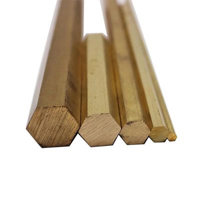 Brass Hexagonal Bar, 3–65 mm Hex, 500 mm Long, 1 Pc., 3 mm