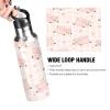 Water Bottle with Straw, Leakproof, Pink Pig Hearts, Vacuum-Insulated, 600 ml view 4