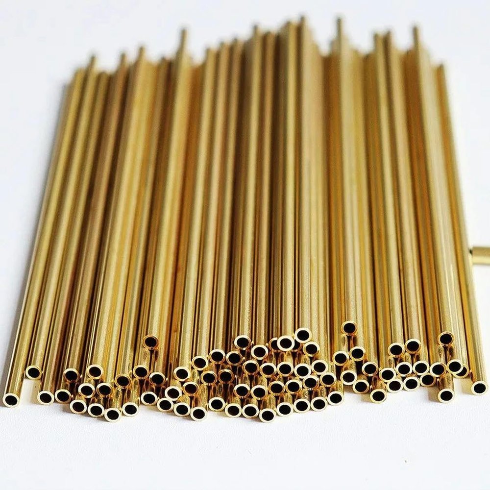 1-Piece H62 Brass Capillary Tube, 500 mm Length, 1/1.2/1.5/1.6/1.8/2/2.5/3 mm Outer Diameter, 3 × 0.3 × 500 mm