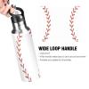 Straw Water Bottle, Leakproof Vacuum-Insulated Sports Bottle, Baseball White Ball, 600 ml view 4