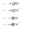 Luer-Lock Adapter for Dispenser Connection, Nickel-Plated Brass, JT-095 (1 pc) view 2