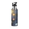 Leakproof Insulated Water Bottle with Straw, Galaxy Planets, 600 ml view 1