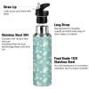 Straw Water Bottle, Leakproof, Daisy, Vacuum-Insulated, 600 ml view 3