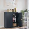 Keyroto Metal Filing Cabinet with Shelves and Lock, Steel, Anthracite, 90 x 40 x 105 cm view 1