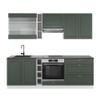 Vicco Fame-Line Kitchen Unit, Green-Gold Country Style/White, 235 cm view 1