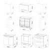 Vicco Fame-Line Kitchen Unit, Green-Gold Country Style/White, 235 cm view 3