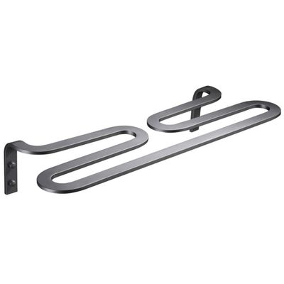 Gray Wall-Mounted Towel Rack, 60 cm