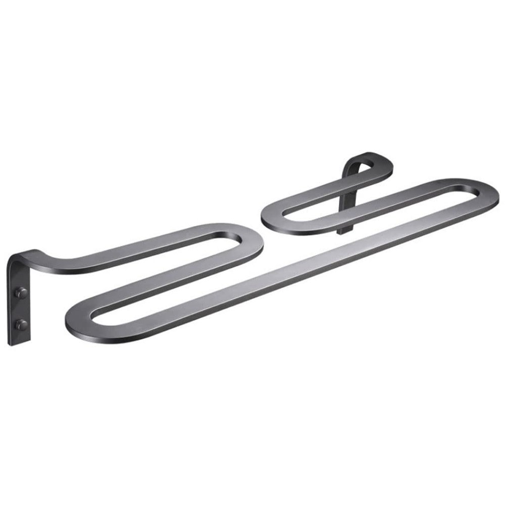 Gray Wall-Mounted Towel Rack, 60 cm