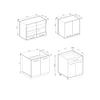 Vicco R-Line Single Kitchen, White High-Gloss/Goldkraft Oak, 140 cm view 3