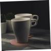 Hoement Set of 6 Non-Slip, Heat-Resistant PU Leather Coasters view 3