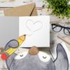 Mr. & Mrs. Panda Personalized Postcard, Milk & Cookie view 2