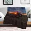 Tractor Pattern Fleece Throw Blanket, 140 x 180 cm view 2
