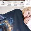 Truck Blanket, Thick Cozy Blanket with 3D Pattern, Fleece, Warm and Soft Flannel Blanket, All-Season Bed or Sofa Blanket, 140 x 180 cm view 3
