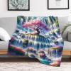 Soft Flannel Fleece Throw Blanket with Japanese Cherry Tree Design, 130 × 150 cm view 2
