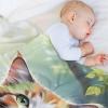 Cat Flannel Throw Blanket for Sofa, Soft Warm Wrinkle-Resistant Blanket, 180 x 200 cm view 4