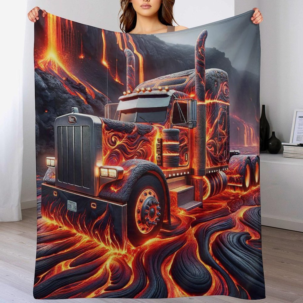 LKW 3D Pattern Fleece Blanket, Warm and Soft Flannel Throw
