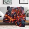 LKW 3D Pattern Fleece Blanket, Warm and Soft Flannel Throw view 2