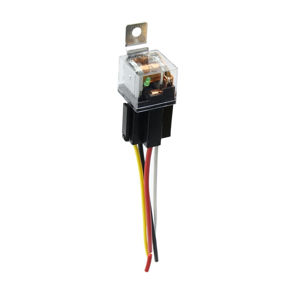 REIUAFWYGV JD-2914 4-Pin DC 24V 80A Universal Automotive Electronic Starter/Fuse Relay Power Switch with Wiring Harness