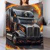 Truck Throw Blanket, Warm & Cozy, Washable, 130 x 150 cm view 1
