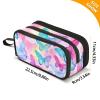 Rainbow Butterfly Pencil Case with 3 Compartments, Large Capacity view 3