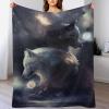 Wolf Throw Blanket, Warm Flannel Fleece Blanket for Sofa, Couch, and Bed, 130 x 180 cm view 1