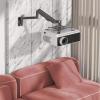 Universal Telescopic Swivel Projector Mount, Foldable, Wall-Mount, Black, Single view 4