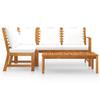 Cozynest 4-Piece Solid Acacia Wood Garden Lounge Set with Cream Cushions view 3