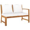 Cozynest 4-Piece Solid Acacia Wood Garden Lounge Set with Cream Cushions view 4