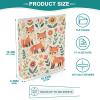 3-Ring Binder with Cute Fox and Floral Design view 4