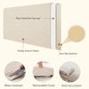 Round Indoor Bay Window Seat Cushion, Waterproof Fleece Bench Pad, 80 x 45 x 6.5 cm view 2