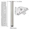 Stainless Steel Furniture Leg, Adjustable Table Support Leg with Screws, 32 in view 2