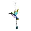 Supvox 2-Piece Iron and Glass Bird Wind Chimes, Green and Blue view 2