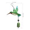Supvox 2-Piece Iron and Glass Bird Wind Chimes, Green and Blue view 4
