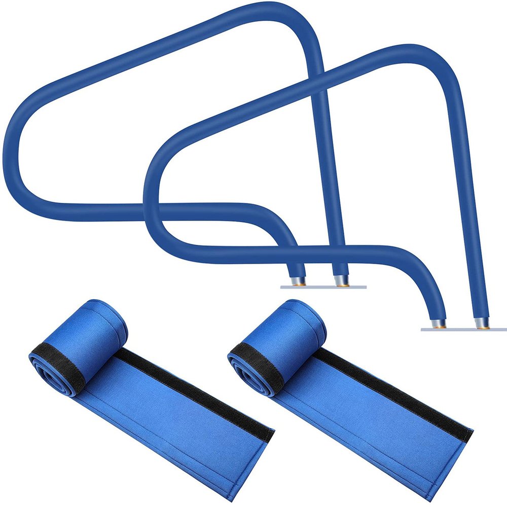 BomDog Pool Handrail with Armrest Covers, 2-Piece Stainless Steel Spa Handrail Set
