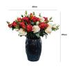 luckxuan Artificial Rose Bouquet with Ceramic Vase, Color B view 2