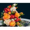 luckxuan Artificial Rose Bouquet with Ceramic Vase, Color B view 3