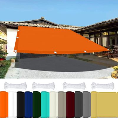 Waterproof Shade Sail 2.5 x 9.5 m, 98% UV Protection, Orange