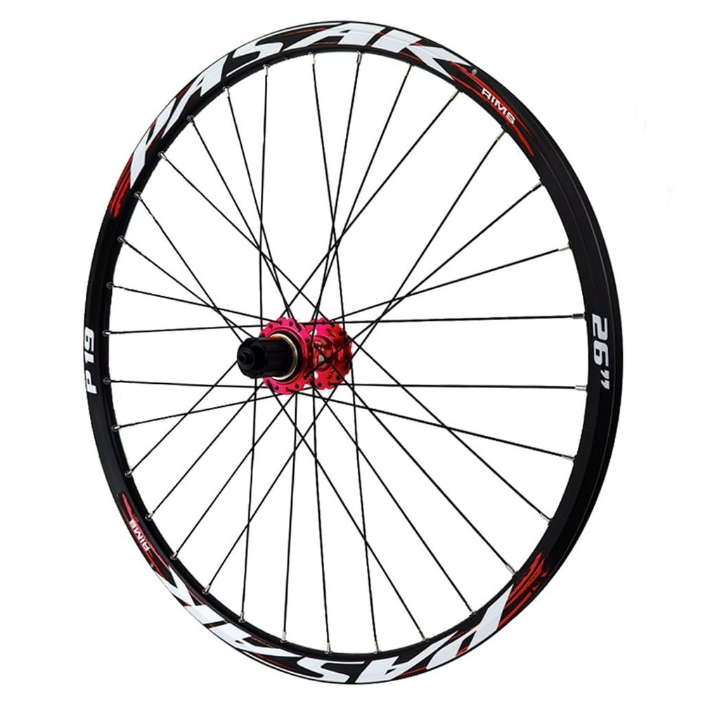 DYSY MTB Wheelset, 26-Inch Thru Axle, 6-Bolt Disc Brake, 32H