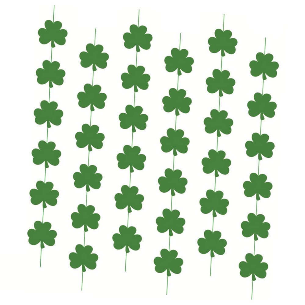 Parliky 36-Piece St. Patrick's Day Glittery Green Clover Hanging Decorations