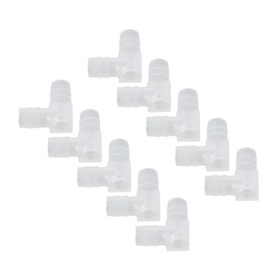 Akozon 10-Piece 90-Degree L-Shaped Hose Barb Adapters