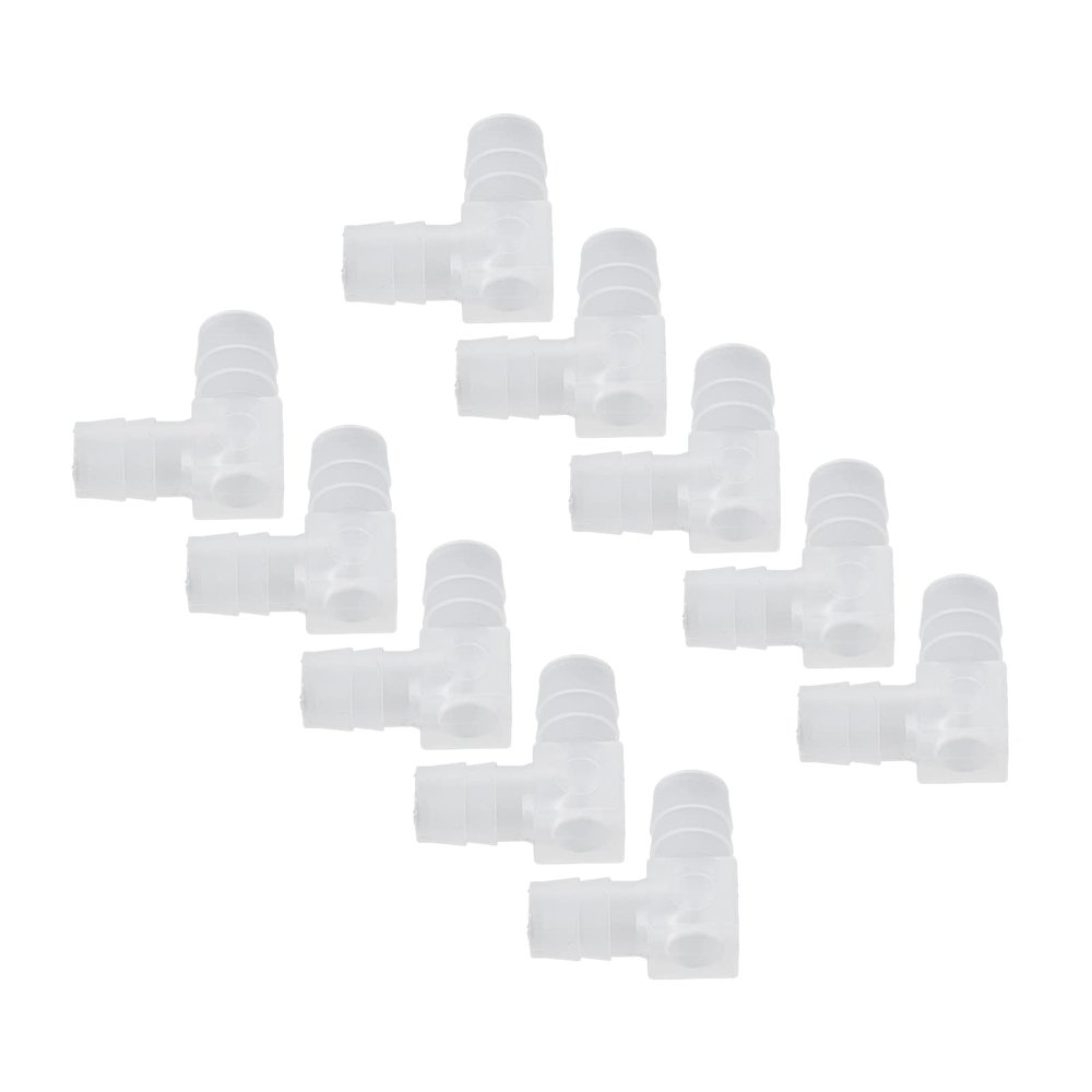 Akozon 10-Piece 90-Degree L-Shaped Hose Barb Adapters