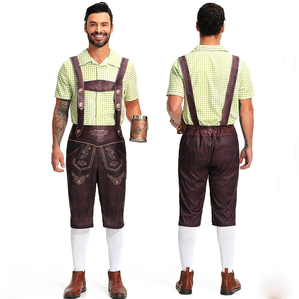 Men's Bavarian Knee-Length Lederhosen