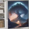 PAZZK Magical Tree Landscape Shower Curtain, 72 x 72 in view 1