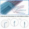 TOAOB 100-Pack Craft Pipe Cleaners, Glitter Blue Gradient view 3