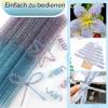TOAOB 100-Pack Craft Pipe Cleaners, Glitter Blue Gradient view 4