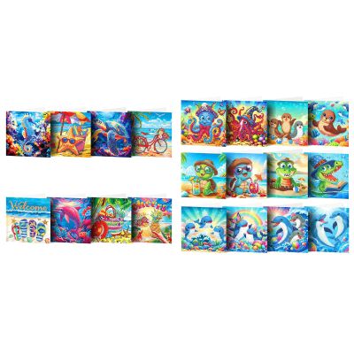 CXINLky 5D DIY Diamond Painting Greeting Cards, 2024 New, 20-Piece Birthday Gift Cards for Family, Loved Ones & Friends, 2-Piece-C