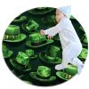 VAPOKF Round Saint Patrick’s Green Hat Rug, 70 cm view 1